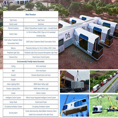 Capsule Prefab House Steel Structure Modular Container Home Customized Color