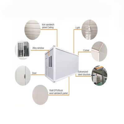 Steel and Sandwich Panel Office Building Modular Tiny Flat Pack Portable Summer Prefab Homes