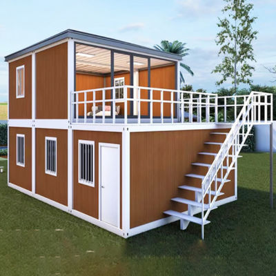 Galvanized Steel Frame Prefab Wooden Container House for Manufactured Portable Hotels