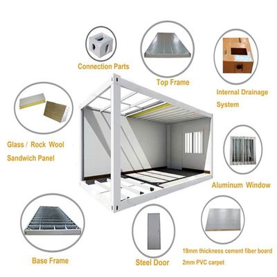 Modern Mobile Living Container House Design Green Home Flat Pack 20ft Prefab House