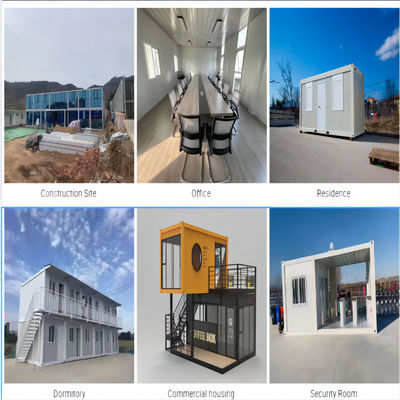 Steel Frame Foldable Prefabricated Caravan Easy Assembly 20ft Container House