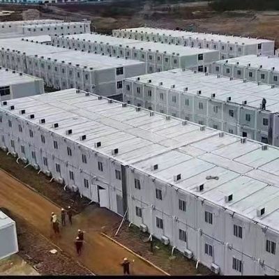 Steel Frame Foldable Prefabricated Caravan Easy Assembly 20ft Container House