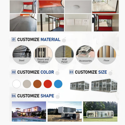 Modular Portable Prefab Villa Prefabricated Flat Pack Container Apple Capsule Cabin Home