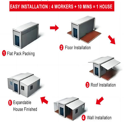 Modular Hurricane Luxury 40 20 ft 2 Bedroom 3 Bedroom Prefab Expandable Container House
