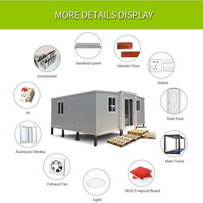 Prefab Expanding Container House Luxury Dormitory Canteen with Bathroom and Kitchen